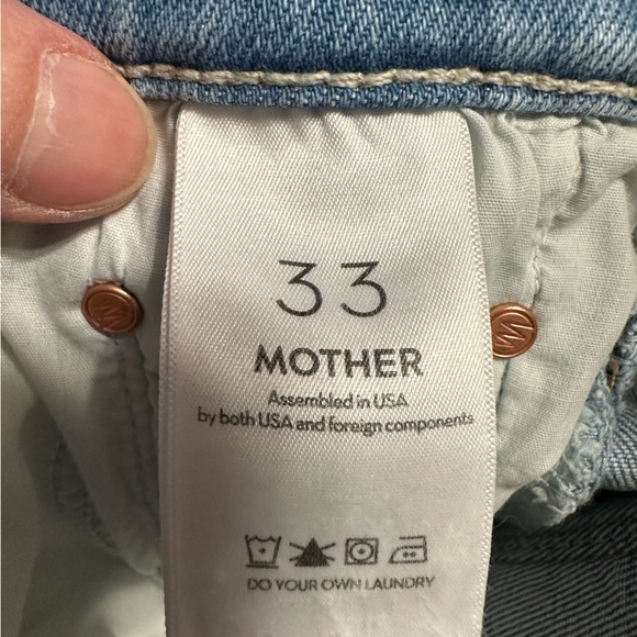 MOTHER The Insider Crop Step Fray Jeans, Size 33 (v) - Picture 9 of 13